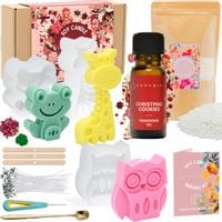 ZESTAW DO ROBIENIA ŚWIEC WYROBU ŚWIECZEK SOJOWYCH DIY SOY PREZENT ZWIERZĘTA