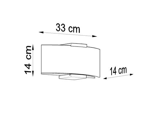 Kinkiet LAMPA ścienna SL.0185 szklana OPRAWA półokrągła biała wenge na Arena.pl