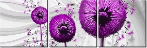 90 80CM OBRAZ T3 ELEM FIOLETOWE DMUCHAWCE 3 DRUK ŚCIENNY na Arena.pl