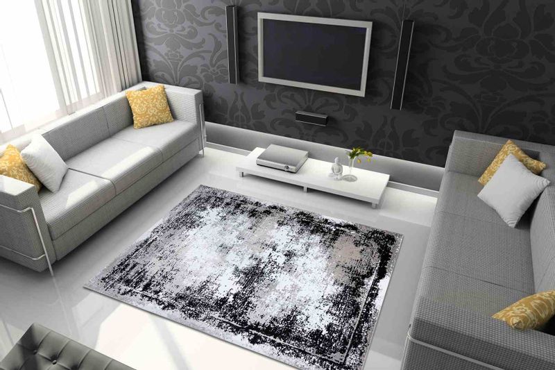 RUG/LU/MOSSE/VINTAGE/GREY+BLACK/80x150 zdjęcie 2