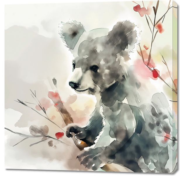 Obraz 100x100cm Akwarelowa Koala zdjęcie 1