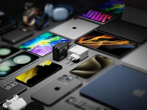 ŁADOWARKA USB C 3x USB 67W 65W TYP C UNIWERSALNA CZARNA + KABEL USB C 100W na Arena.pl