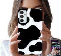 ETUI DO SAMSUNG GALAXY M23 - CZARNO - BIAŁE ŁATY KROWA, MODNE WZORY