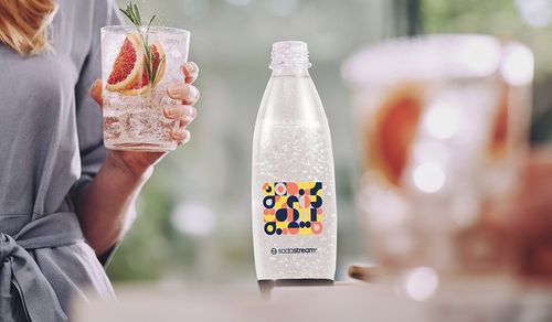 Zestaw butelek SodaStream Fuse Bubble Mosaic 2x1l czarne ze wzorami na Arena.pl