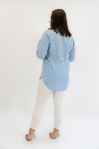 Koszula w Niebieską Kratę Damska UNI na Arena.pl