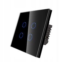 DOTYKOWY WŁĄCZNIK ŚWIATŁA 4K POCZWÓRNY WYŁĄCZNIK SZKLANY