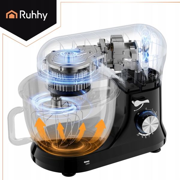 Robot Planetarny Kuchenny RUHHY 4,5L Wielofunkcyjny Mikser do Ciasta zdjęcie 6