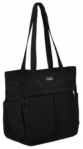 Torba damska PETERSON miejska torebka shopper bag na ramię czarna A4 lekka na Arena.pl