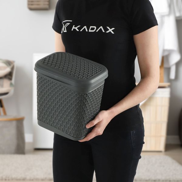 KADAX Pojemnik Na Proszek Do Prania 6L Detergenty Pudełko Szary zdjęcie 2