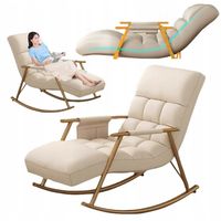 balkon Leżak ogrodowy regulowane oparcie leżanka na fotel bujany 140*60cm