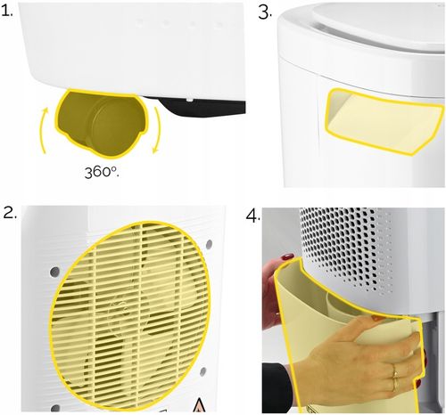 Osuszacz powietrza Pochłaniacz wilgoci Yoer 12L/24h +WiFi +TIMER +higrostat na Arena.pl