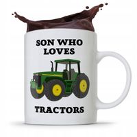 Kubek Prezent Dla Syna Son Who Loves Tractors Z Nadrukiem Ze Zdjęciem