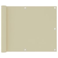 Parawan balkonowy, kremowy, 75x500 cm, tkanina Oxford