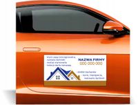 Magnes na samochód reklama magnetyczna 60x30 cm USŁUGI BLACHARSKIE DACHY