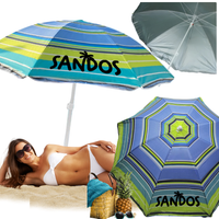 Pruhovaný plážový slunečník