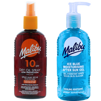 Malibu Olejek Brązujący Do Opalania SPF10 200ml + Żel Po Opalaniu 200m