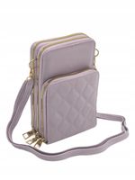 Victoria J. - torebka rowerówka portfel pikowanie fioletowy HD473