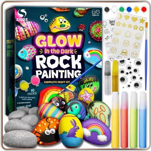 Kamienie do Malowania Zestaw dla Dzieci Farby Kreatywna Zabawka Rękodzieło na Arena.pl