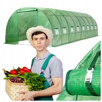 TUNEL FOLIOWY DUŻA SZKLARNIA OGRODOWA 3X8X2M NA WARZYWA FOLIAK NAMIOT 24m2