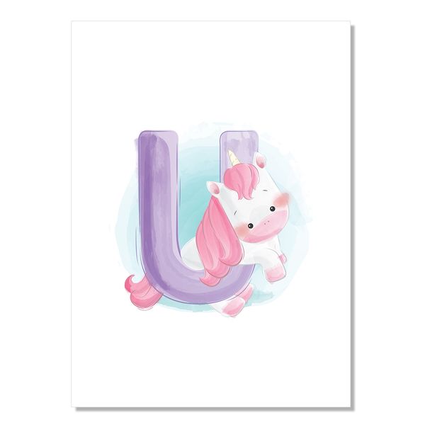 Obraz Jednorożec Z Literką U zdjęcie 1