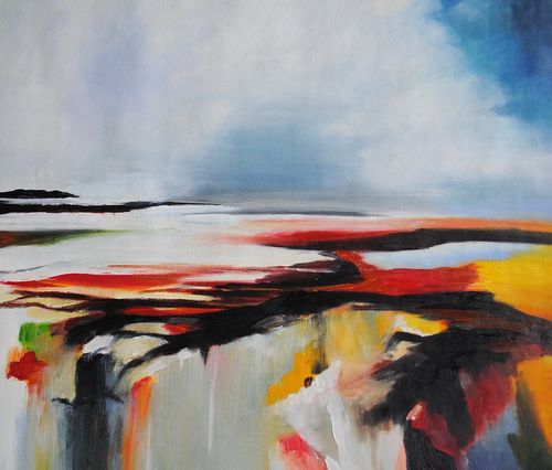 Abstrakcja, wodospad (90x120cm) na Arena.pl