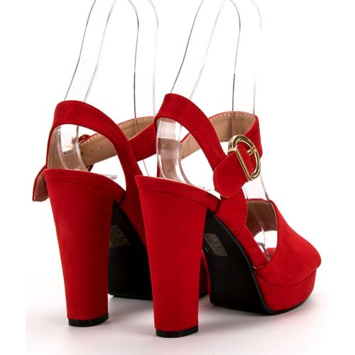 Czerwone Sandałki Na Platformie r.39 na Arena.pl