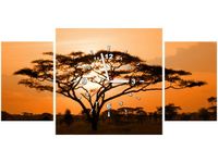 80X40CM ZEGAR PEJZAŻ AFRYKAŃSKI OBRAZ