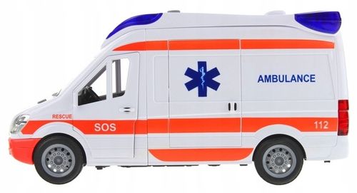 Ambulans Karetka Pogotowia Van Auto Napęd Dźwięki Nosze Otwierane Drzwi na Arena.pl