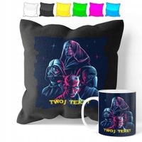 ZESTAW: KUBEK + POSZEWKA - GWIEZDNE WOJNY - PREZENT WIELE WZORÓW + IMIĘ