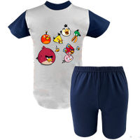 Krótka Piżama dziecięca Angry Birds - Wściekłe Ptaki