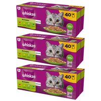 WHISKAS MOKRA KARMA DLA KOTA MIX SMAKÓW W GALARETCE 85g x 120