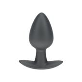 smooth silicone anal plug - medium - 3.1 / 7,9 cm - gunmetal