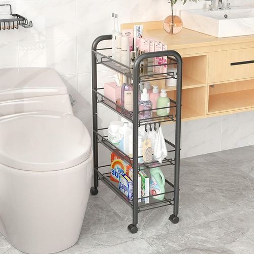 MOBILNY REGAŁ KUCHENNY ŁAZIENKOWY STOLIK NA KÓŁKACH METALOWY WÓZEK 4 na Arena.pl