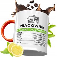 Kubek Pomarańczowy Dla Pracownika Prezent Z Nadrukiem Ze Zdjęciem