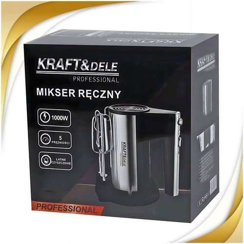MIKSER RĘCZNY ROBOT KUCHENNY WIELOFUNKCYJNY 1000W TURBO 5 BIEGÓW na Arena.pl