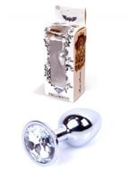 plug jewellery silver plug  clear