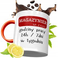 Kubek Pomarańczowy Dla Magazyniera Prezent Z Nadrukiem Ze Zdjęciem