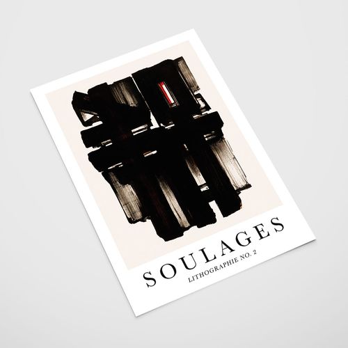 Plakat soulages abstrakcja obraz 40x50 cm na Arena.pl