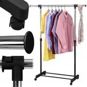 WIESZAK STOJĄCY NA KÓŁKACH UBRANIA BUTY PÓŁKA GARDEROBA STOJAK