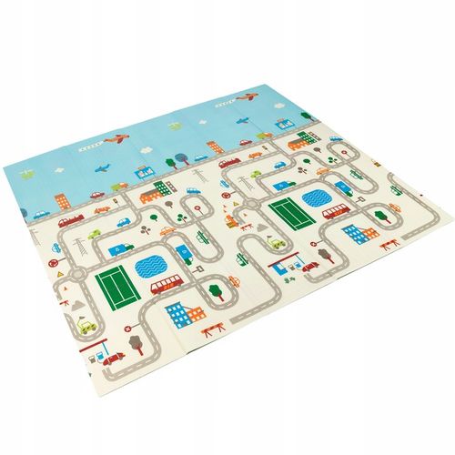 MATA PIANKOWA EDUKACYJNA DLA DZIECI DWUSTRONNA XPE SKŁADANA 180x200 MATADI na Arena.pl