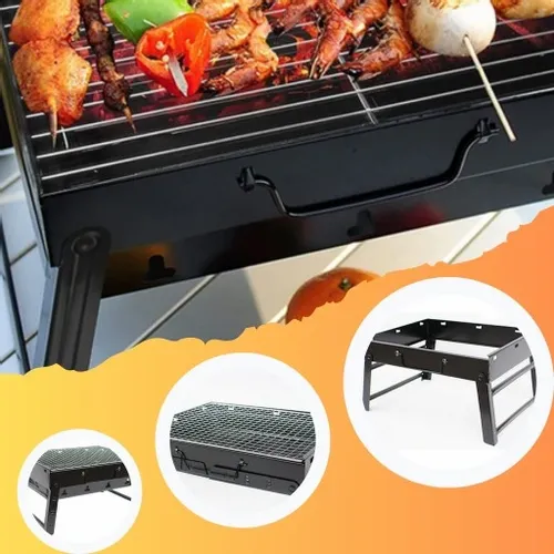 SKŁADANY PRZENOŚNY GRILL TURYSTYCZNY + LATARKA na Arena.pl