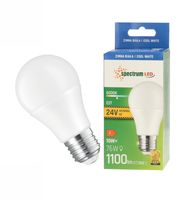Żarówka LED GLS E27 kulka 24V 10W barwa zimna CW  WOJ+14662 SPECTRUM LED
