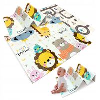 Mata piankowa składana dwustronna duża edukacyjna dla dzieci XPE 180x200 cm