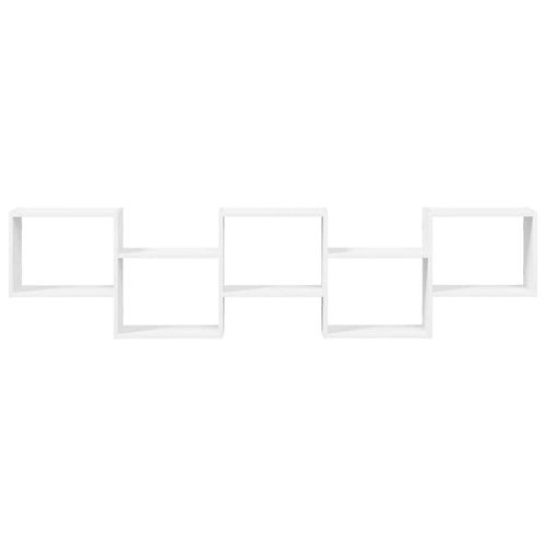 Półka ścienna kostka, 5 przegrodami, biała na Arena.pl