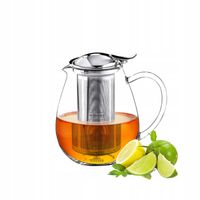 Dzbanek szklany do herbaty i zioł zaparzacz metalowy Wilmax 0,85 l