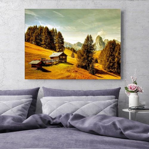 Obraz na płótnie - Canvas, Domek w górach 60x40 na Arena.pl