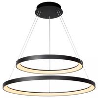 Czarna lampa wisząca Vidal rings LED 92W 2700K zwis do jadalni