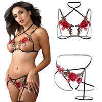 Sexy komplet z Motywem Róży Namiętny i Uwodzicielski Zestaw Daring S/M