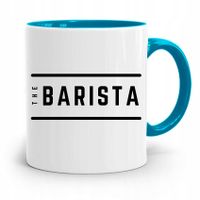 Dla Baristy Baristki Kawiarki Kubek Błękitny Z Nadrukiem Ze Zdjęciem