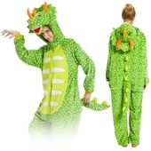 KOSTIUM ONESIE CIEPŁA PIŻAMA JEDNOCZĘŚCIOWA DRES TRICERATOPS DINOZAUR M